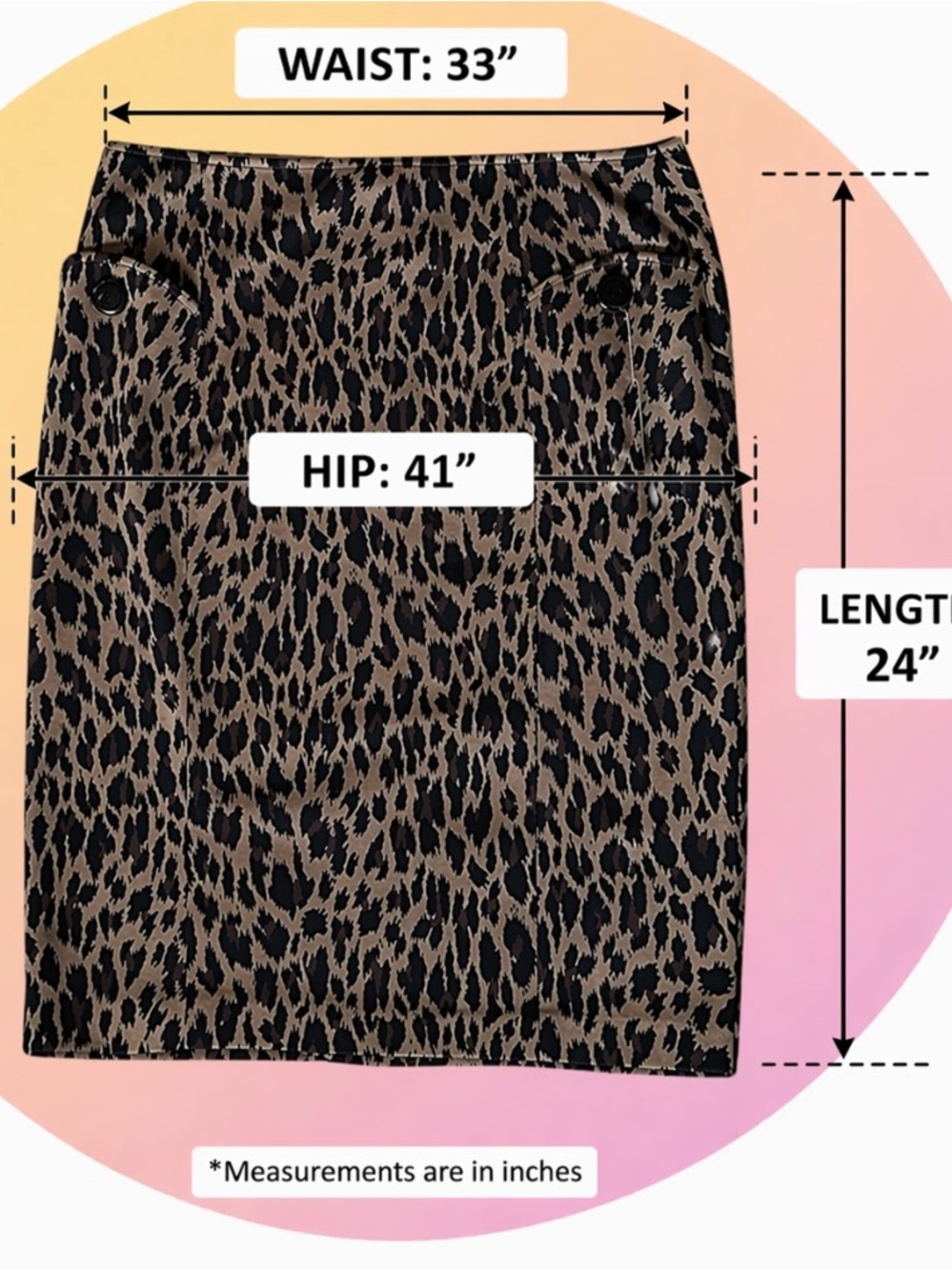 Spiegel Catalog Vintage 90s Leopard Brown Pencil Knit Skirt NEW L 10 - Picture 7 of 13